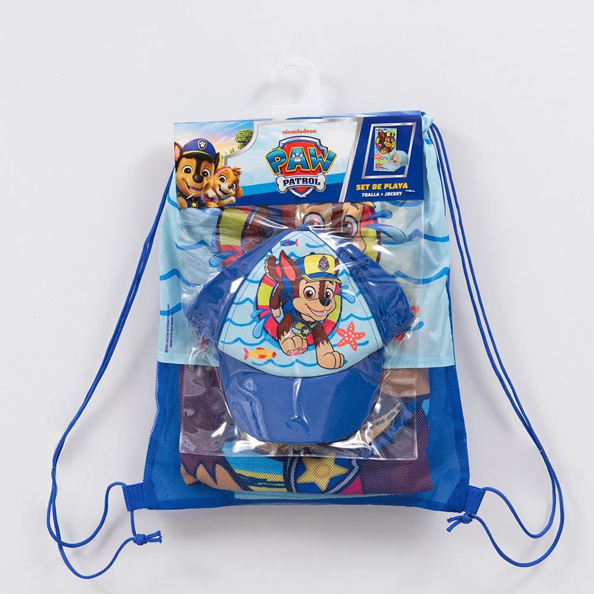 MASHINI - Toalla De Playa Infantil Con Bolso 70x140 + Jockey Mashini Pwp Divers