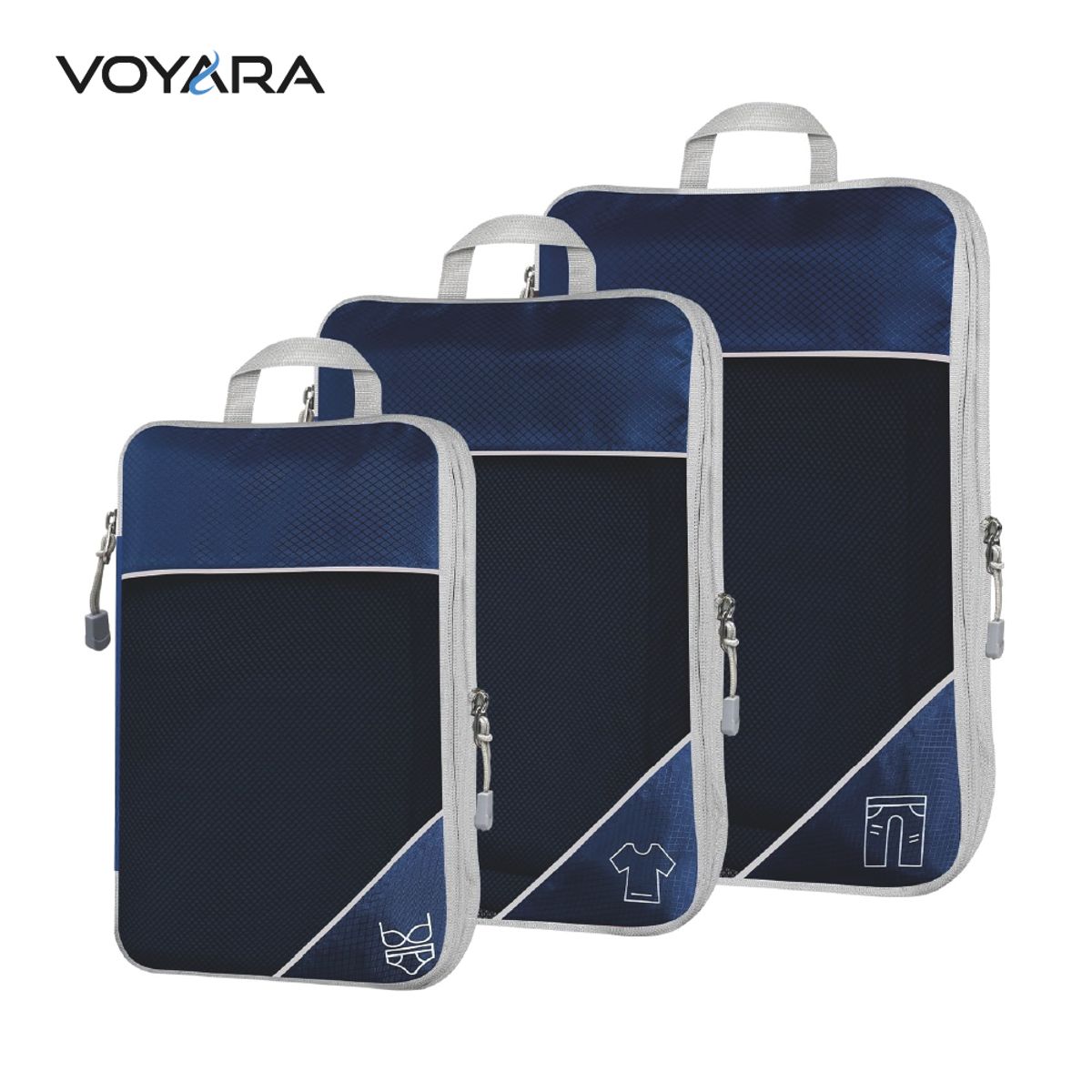 VOYARA - Set 3 Bolsas Organizadores Maleta Equipaje De Viaje Voyara