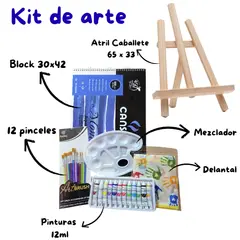 GENERICO - Kit De Pintura Para Niños Con Atril Caballete Y Accesorios