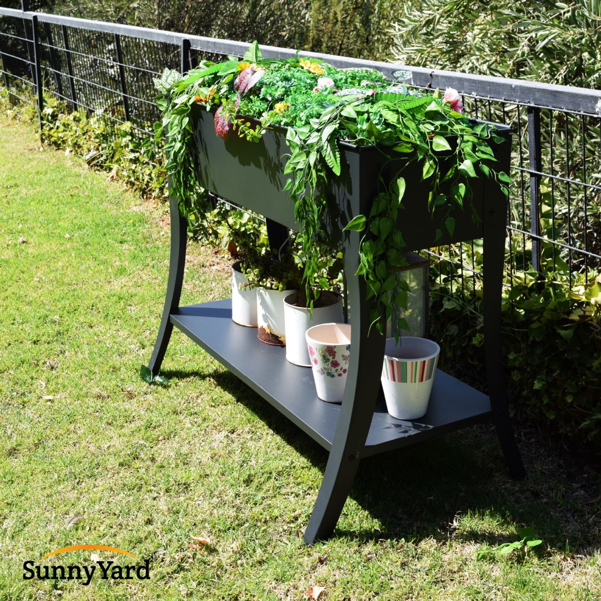 SUNNYYARD - Jardinera Macetero Metal Rectangular SunnyYard