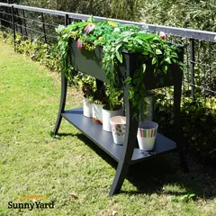 SUNNYYARD - Jardinera Macetero Metal Rectangular