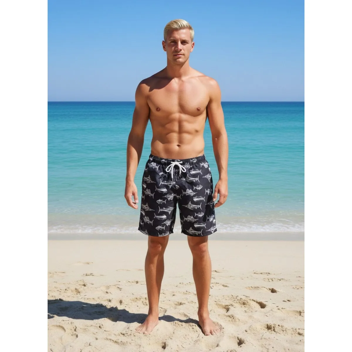 LIKE SHOP - Traje De Baño Hombre Forro Malla Colores Diseño 006