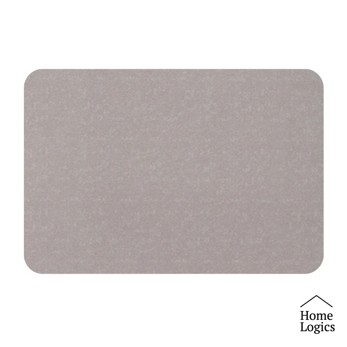 HOME LOGICS - Piso De Baño Goma Antideslizante Ultraabsorbente Gris Claro