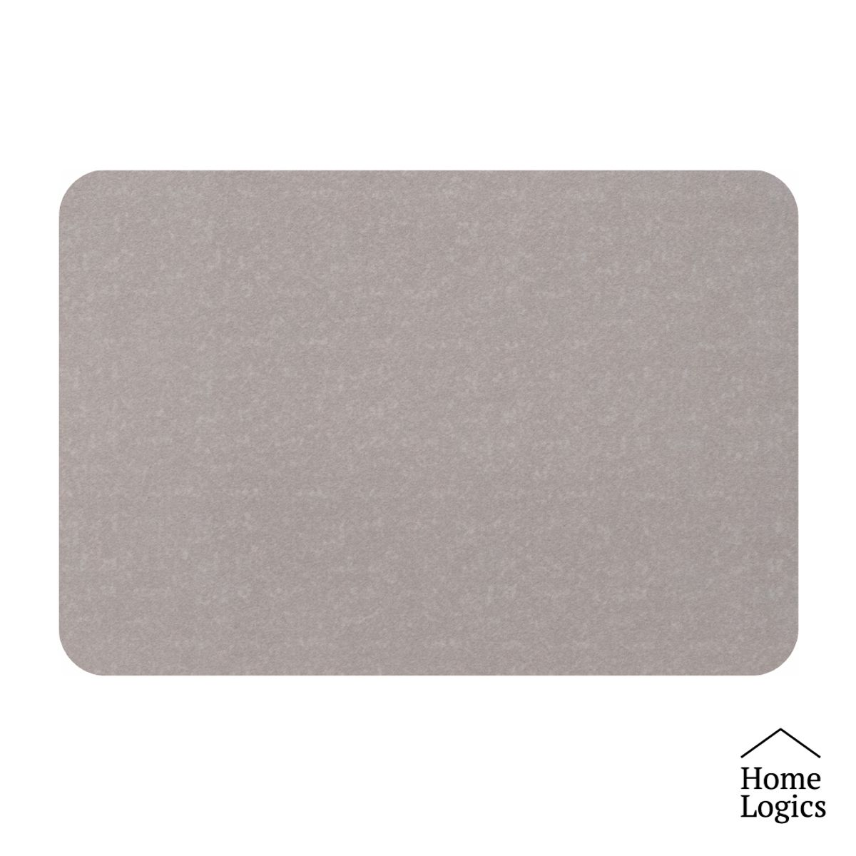 HOME LOGICS - Piso De Baño Goma Antideslizante Ultraabsorbente Gris Claro