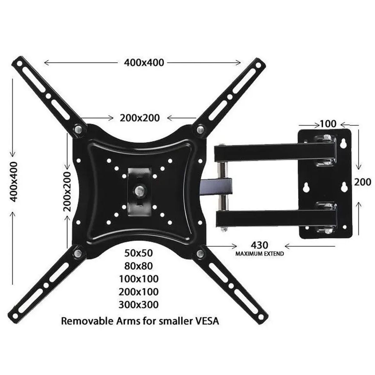 GENERICO - SOPORTE LCD/LED TIPO BRAZO EN MURO 32 A 55.