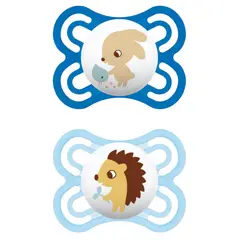 MAM - 2 Chupetes de Silicona Perfect 0-6 Meses Azul