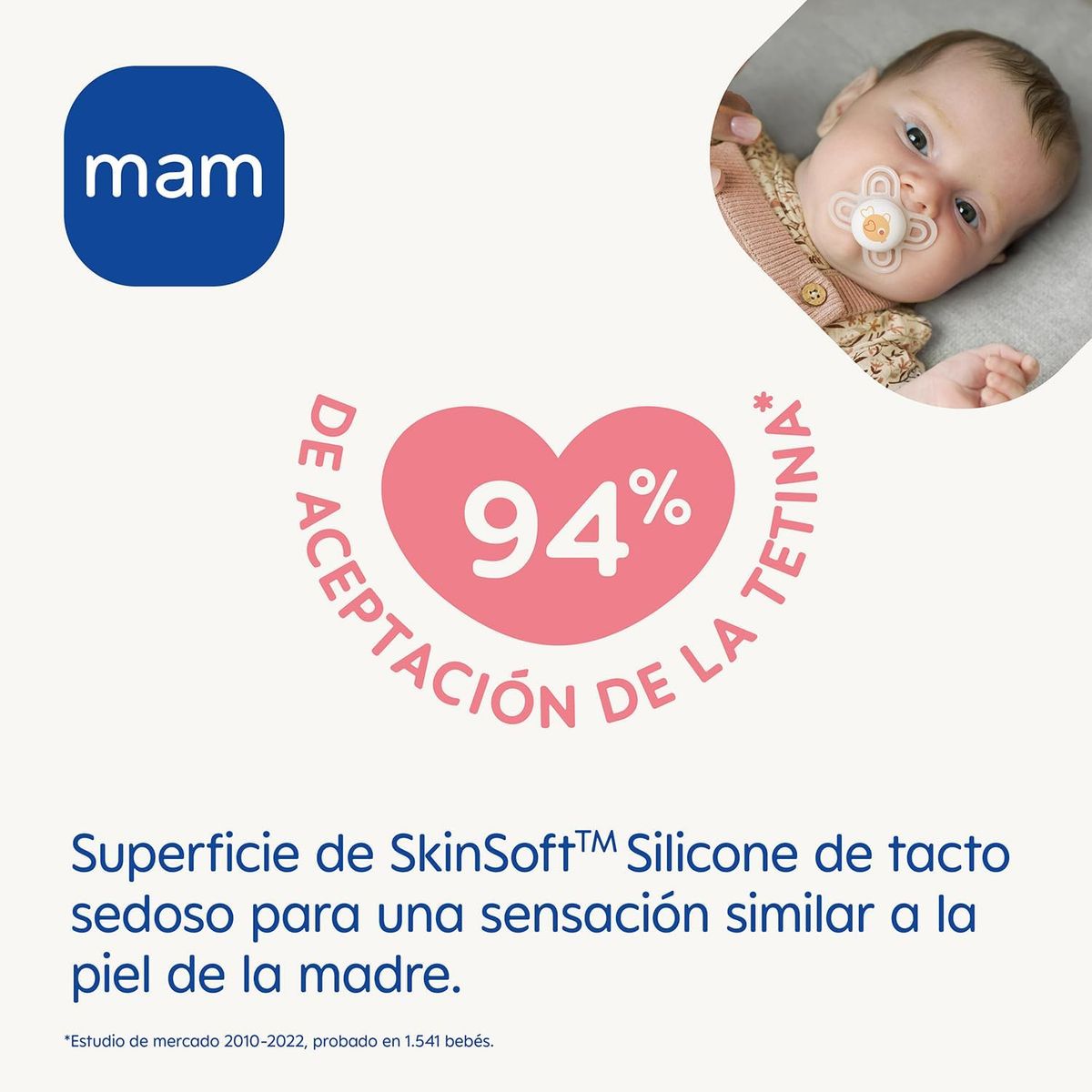 MAM - 2 Chupetes de Silicona MAM Perfect 0-6 Meses Azul