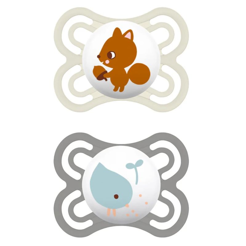 MAM - 2 Chupetes de Silicona MAM Perfect 0-6 Meses Gris