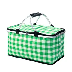 GLOBAL LATIN GROUP - Canasta de Picnic con Aislante Térmico Viajera Plegable para Alimentos - Verde