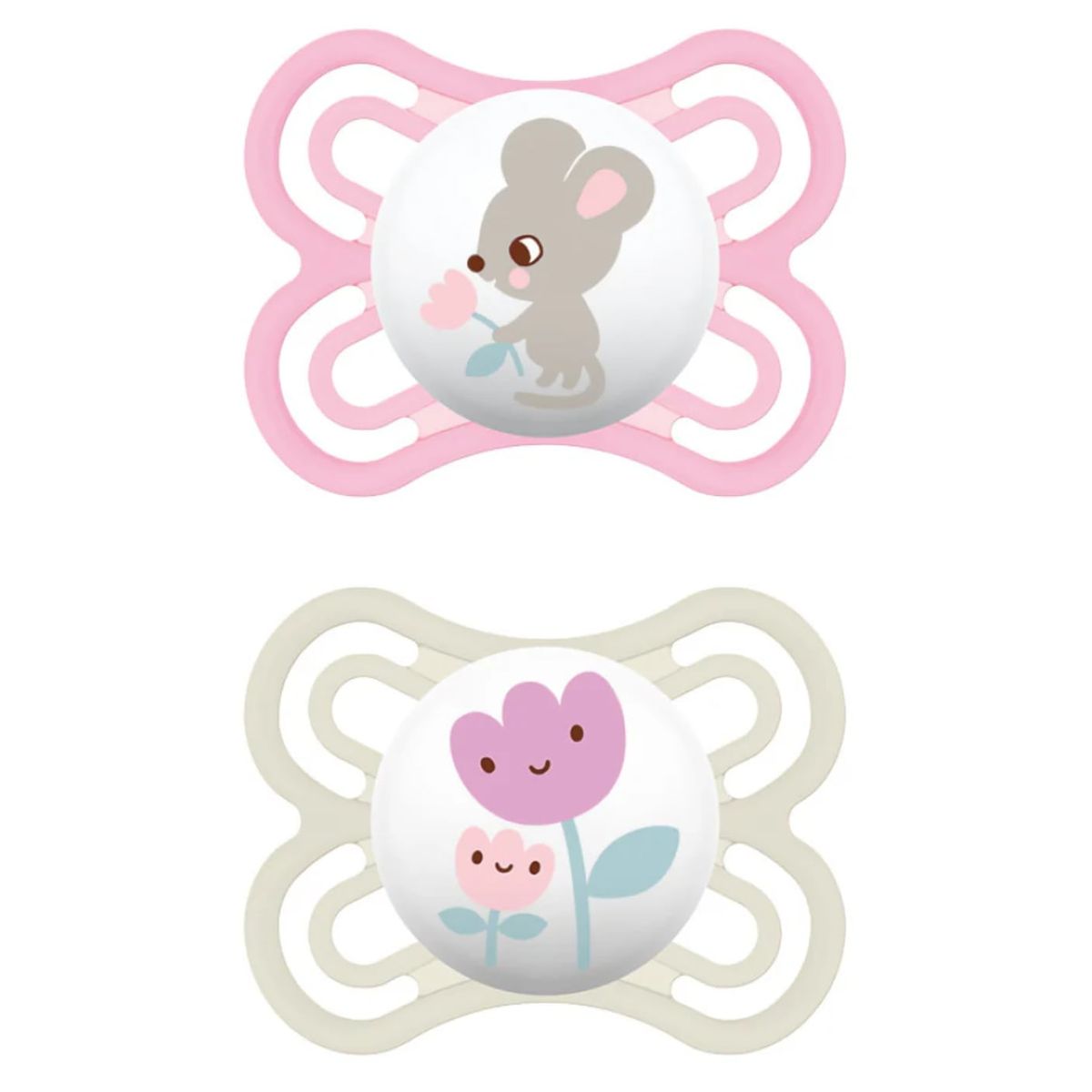 MAM - 2 Chupetes de Silicona MAM Perfect  0-6 Meses Rosado