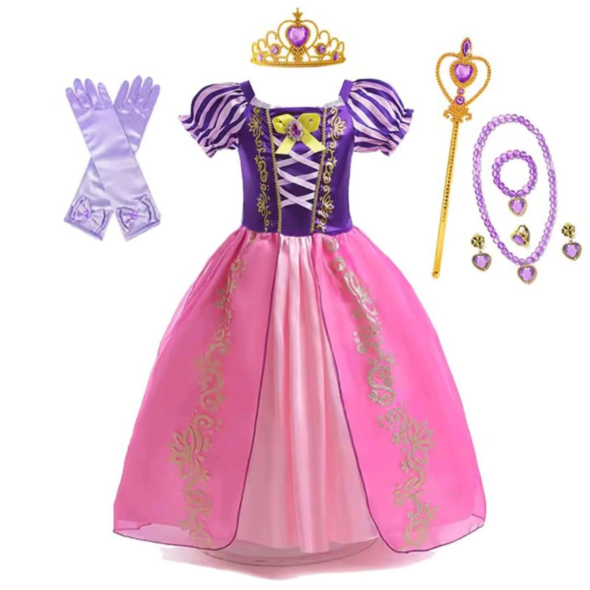 GENERICO - Set disfraz y accesorios para niña talla 110 ( 3 años )