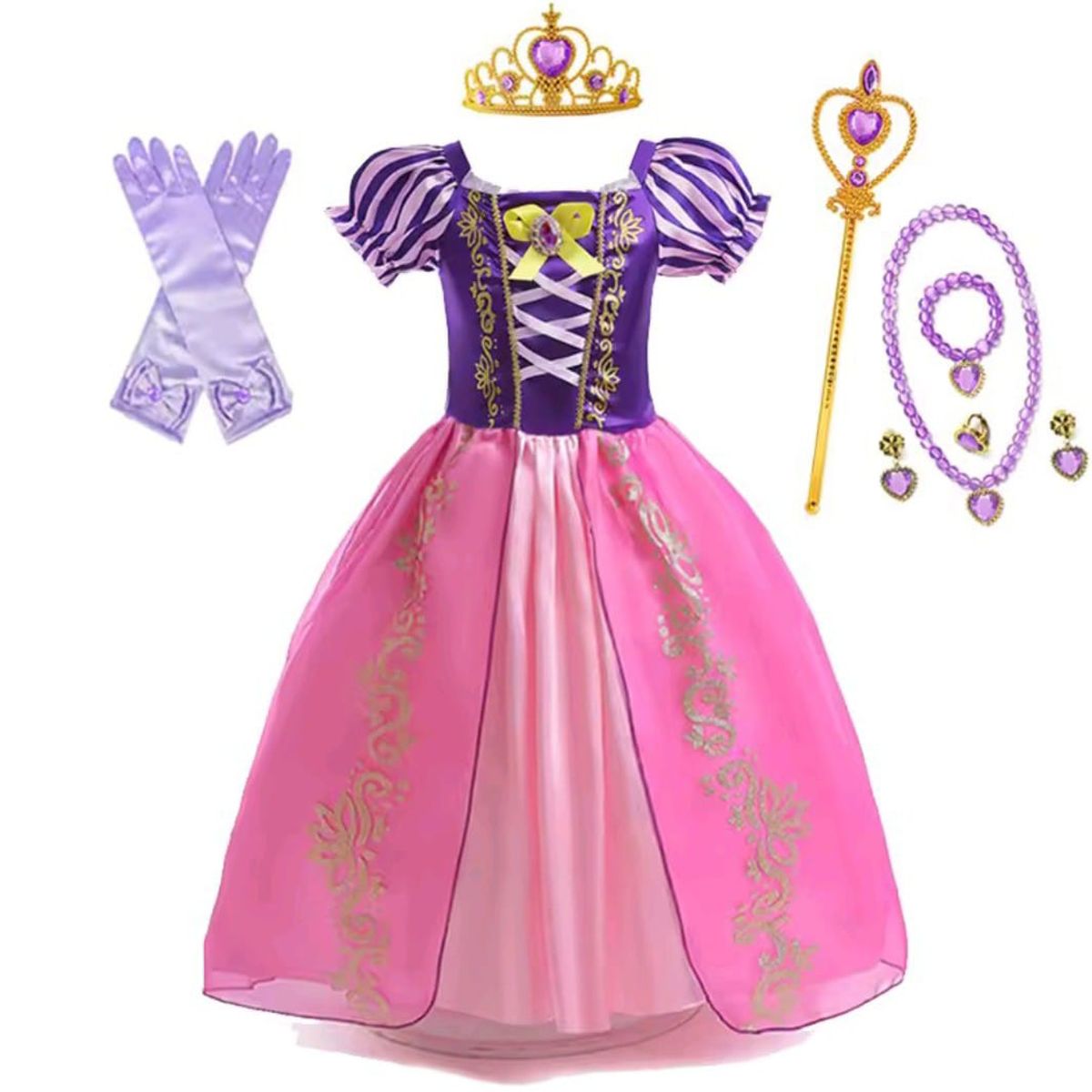 GENERICO - Set disfraz y accesorios para niña talla 140 ( 7 a 8 años )