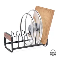 HOME LOGICS - Organizador Tapas De Ollas Estante Cocina