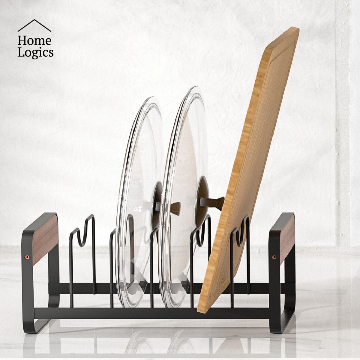HOME LOGICS - Organizador Tapas De Ollas Estante Cocina Home Logics
