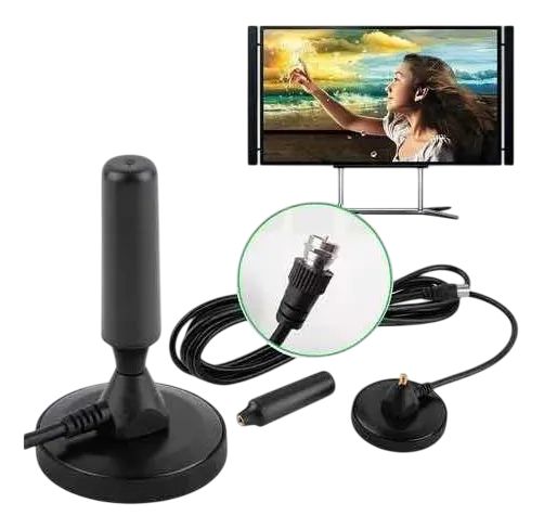 GENERICO Antena Tv Digital Abierta Hd Tvd Interior 360 Coaxial