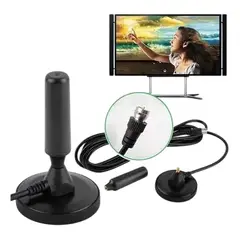 GENERICO - Antena Tv Digital Abierta Hd Tvd Interior 360 Coaxial