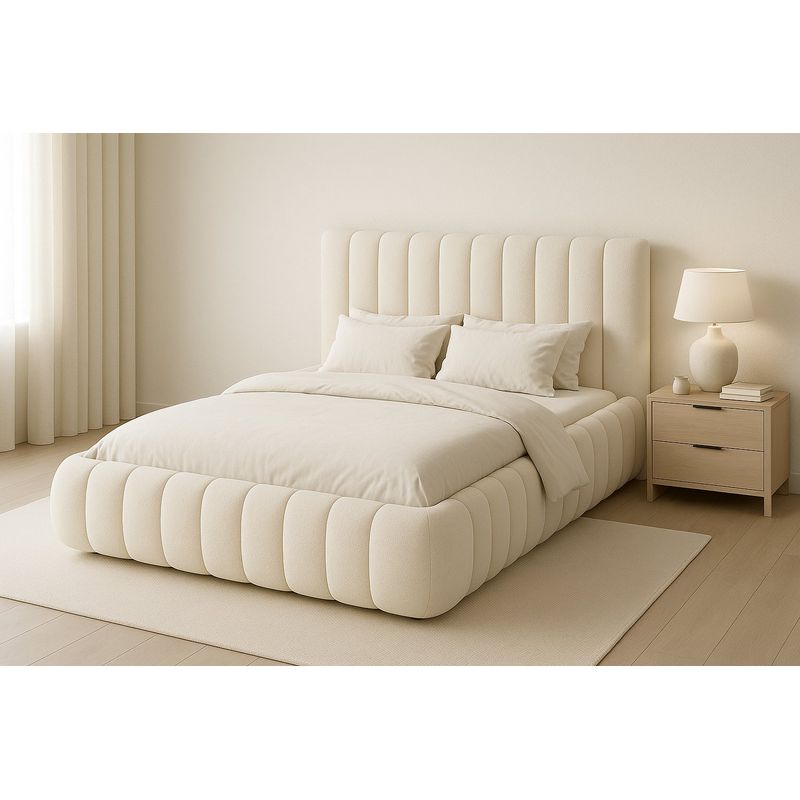 GENERICO - Cama Nube 2 Plazas + Colchón 2P Mery Desing 30CM + 2 Almohadas Masel