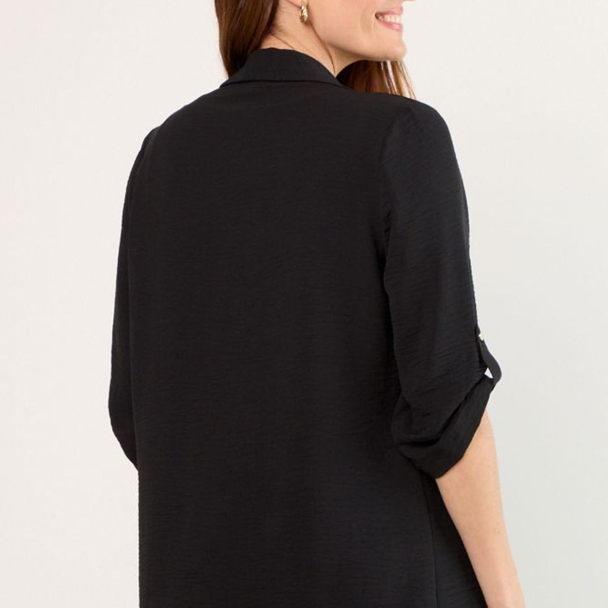 MA GRIFFE - Tapado Abierto Mujer Negro Magriffe