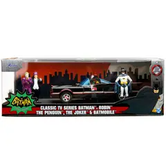 JADA TOYS - Auto Batimovil Y Figura Batman - Robin-Joker- Pingüino 124