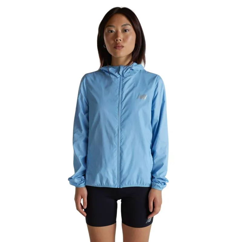 NEW BALANCE - Cortavientos Running Mujer New Balance Hooded Azul