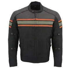 MILWAUKEE LEATHER - Chaqueta Híbrida TextilCuero con Protecciones