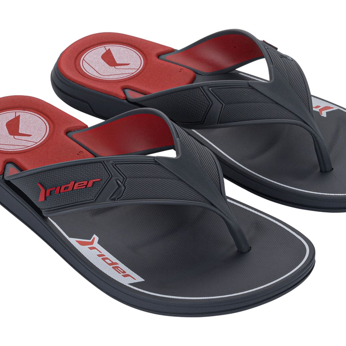 RIDER - Sandalia Hombre Gris/Rojo Start III Rider