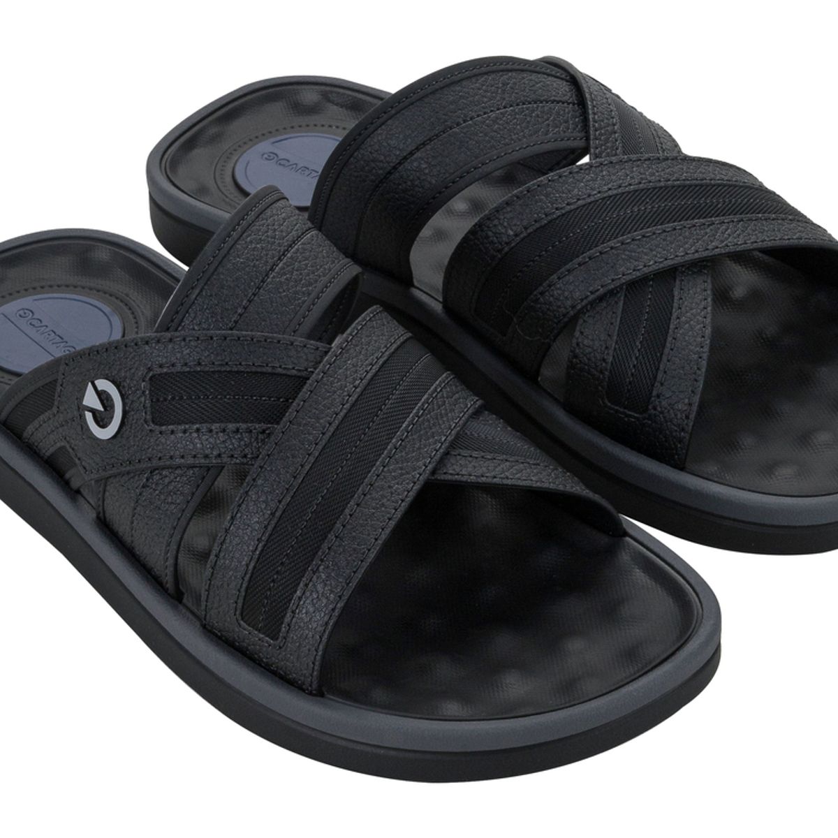 CARTAGO - Sandalia Hombre Negro Alabama Slide Cartago