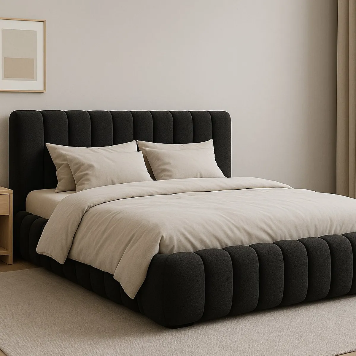 GENERICO - Cama Nube 2 Plazas + Colchón 2P Mery Desing 30CM + 2 Almohadas Masel