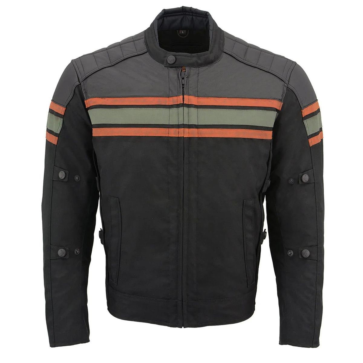 MILWAUKEE LEATHER - MILWAUKEE LEATHER  Chaqueta Híbrida TextilCuero con Protecciones