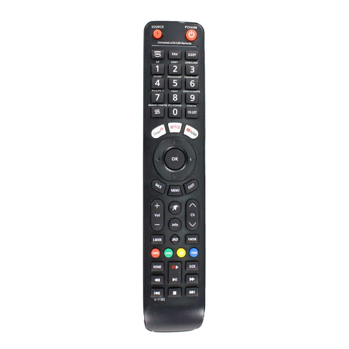 TECNOLAB - Control Remoto SmartTv Universal V-1190 Oem - PS