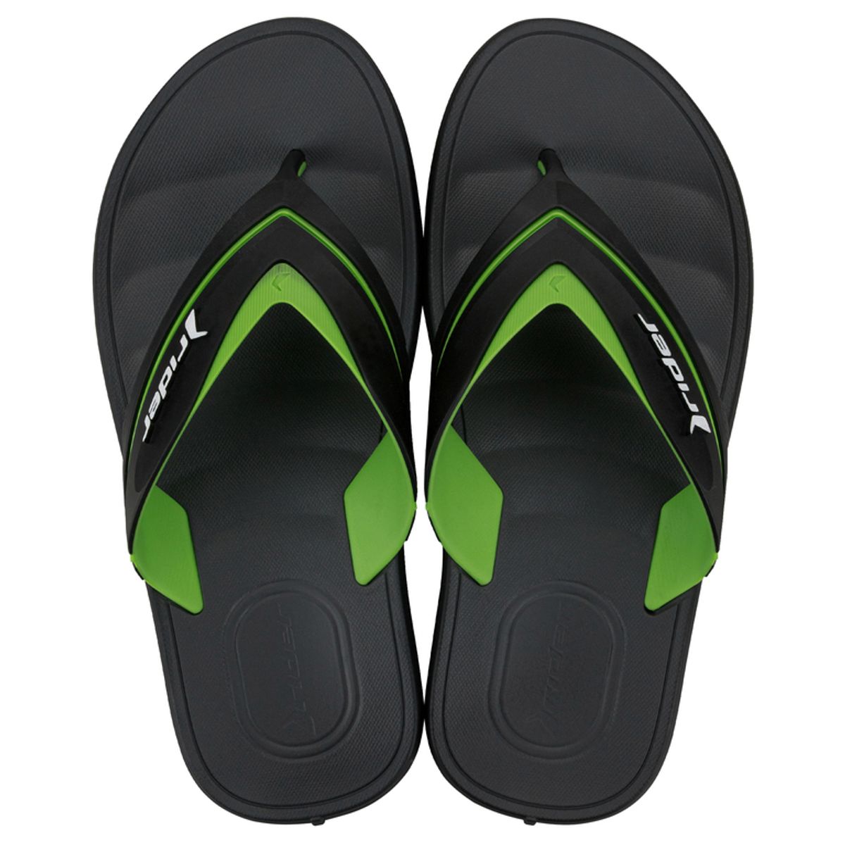 RIDER - Sandalia Hombre Negro/Verde Free III Rider