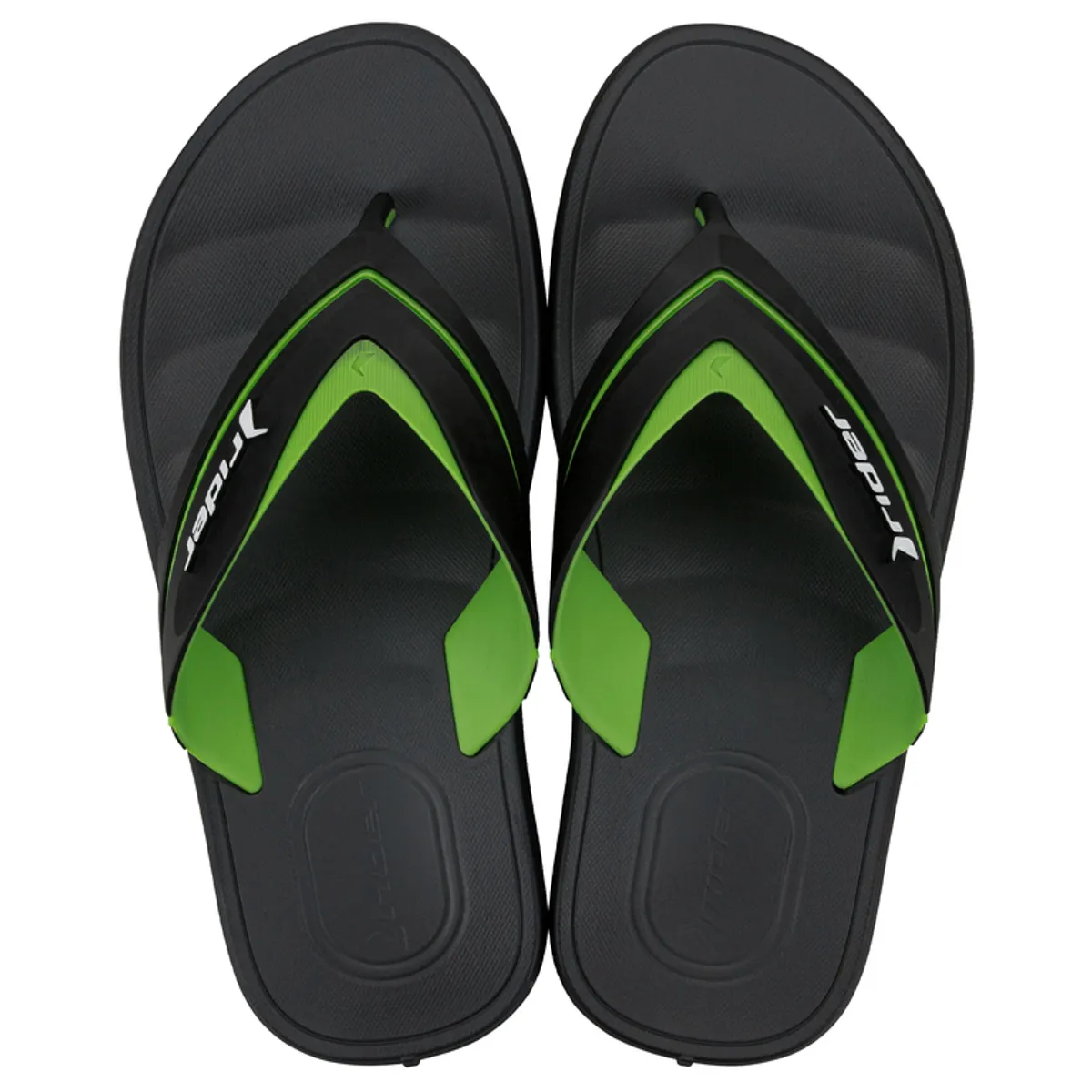 RIDER - Sandalia Hombre Negro/Verde Free III Rider