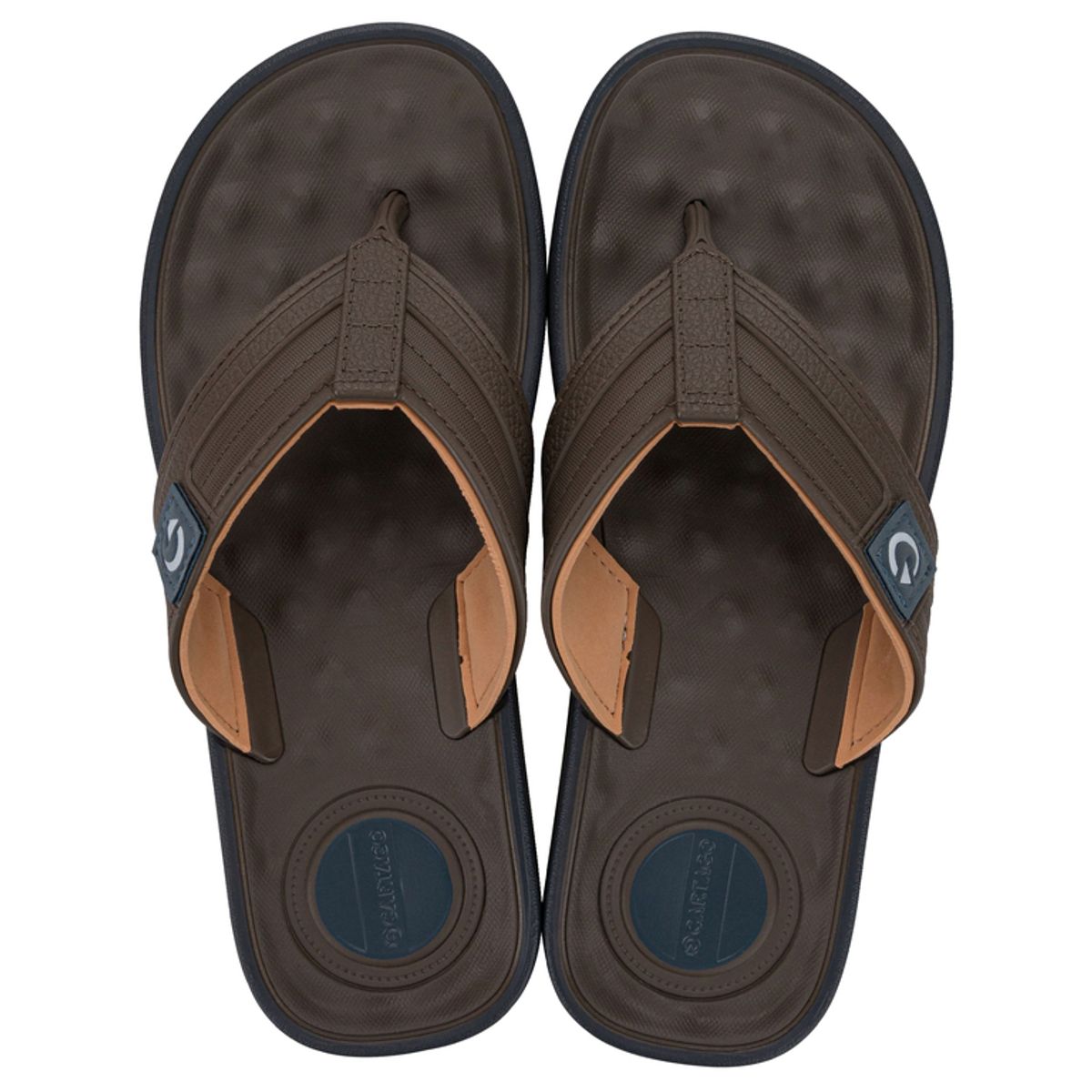 CARTAGO - Sandalia Hombre Café/Beige Alabama Thong Cartago
