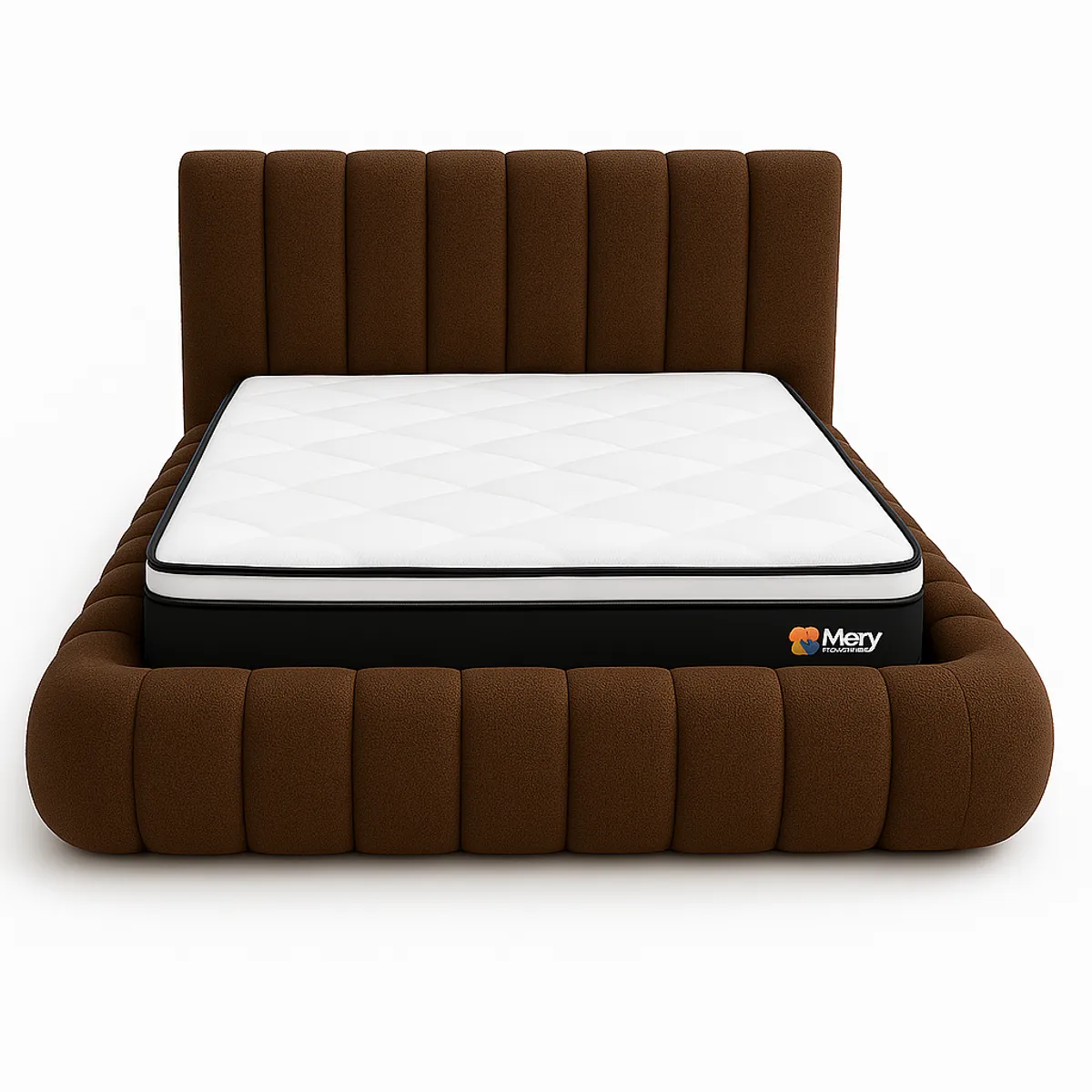 GENERICO - Cama Nube 2 Plazas + Colchón 2P Mery Desing 30CM + 2 Almohadas Masel