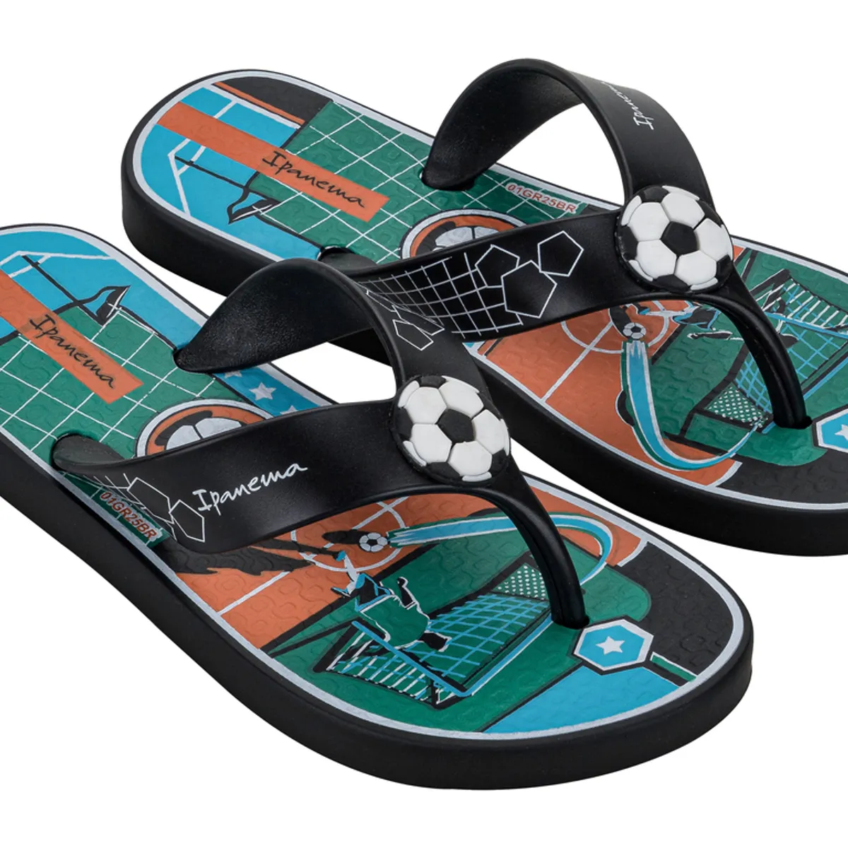 IPANEMA - Sandalia Infantil Negro/Verde Sporty Ipanema