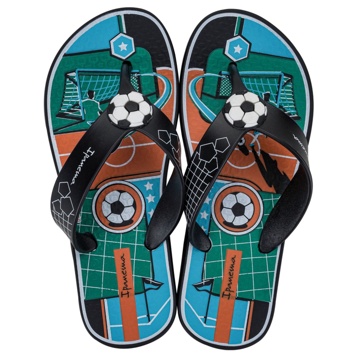 IPANEMA - Sandalia Infantil Negro/Verde Sporty Ipanema