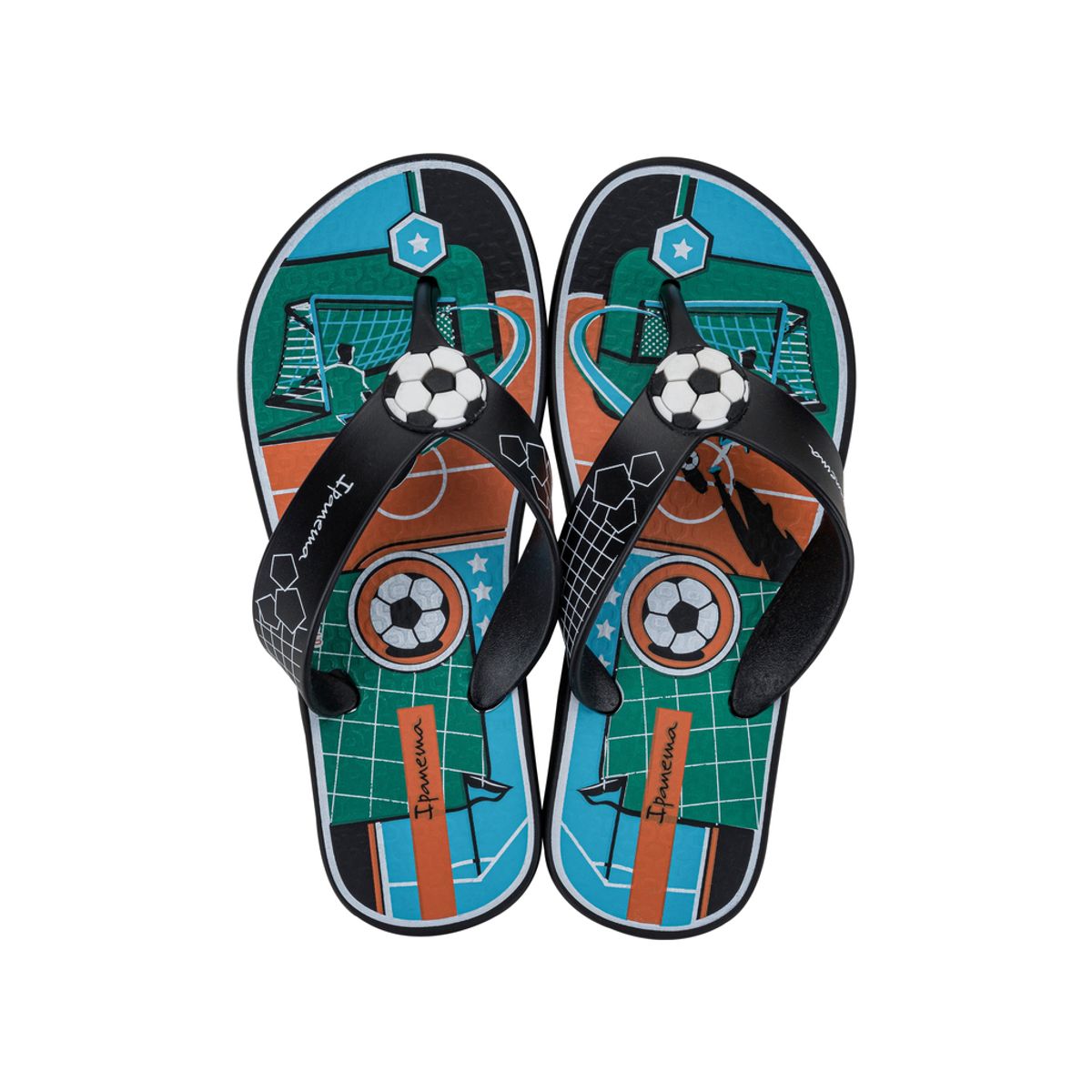 IPANEMA - Sandalia Infantil Negro/Verde Sporty Ipanema