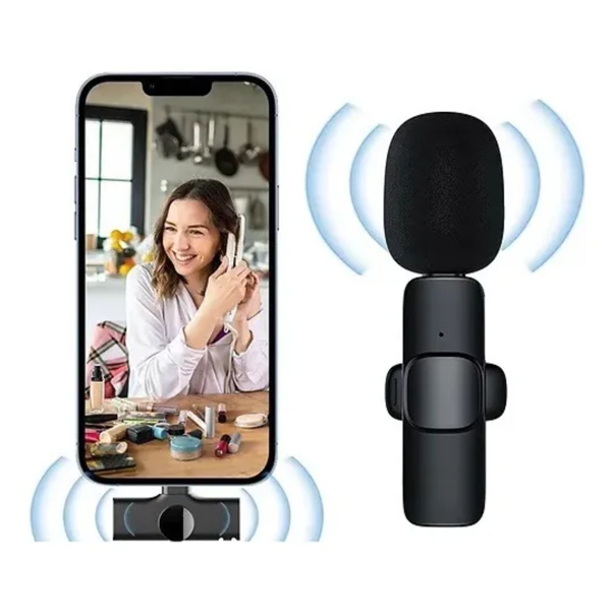 Micrófono Inalámbrico Solapa Para iPhone Lightning, marca GENERICO - Foto Principal