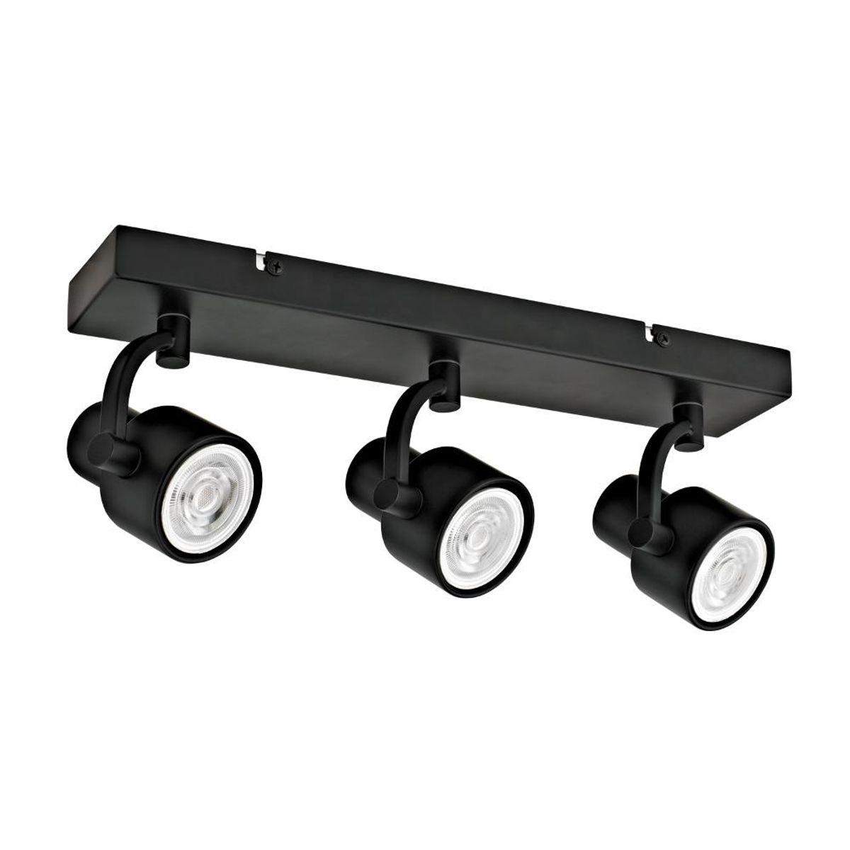 BP ILUMINACION - Foco Sobrepuesto Komo 3 Luces Negro Mate Gu10