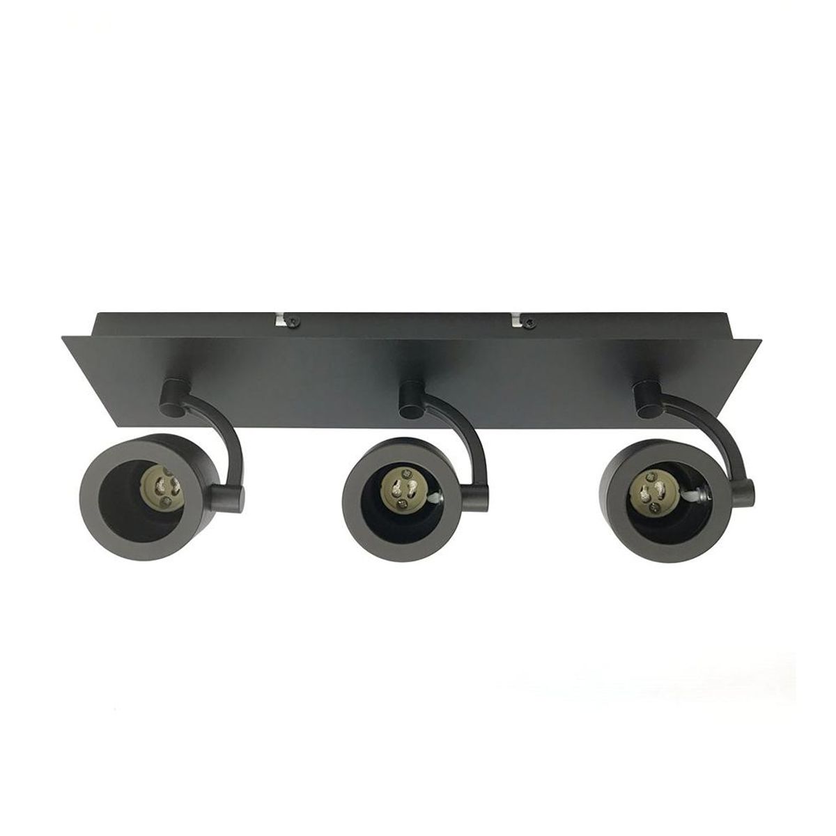 BP ILUMINACION - Foco Sobrepuesto Komo 3 Luces Negro Mate Gu10