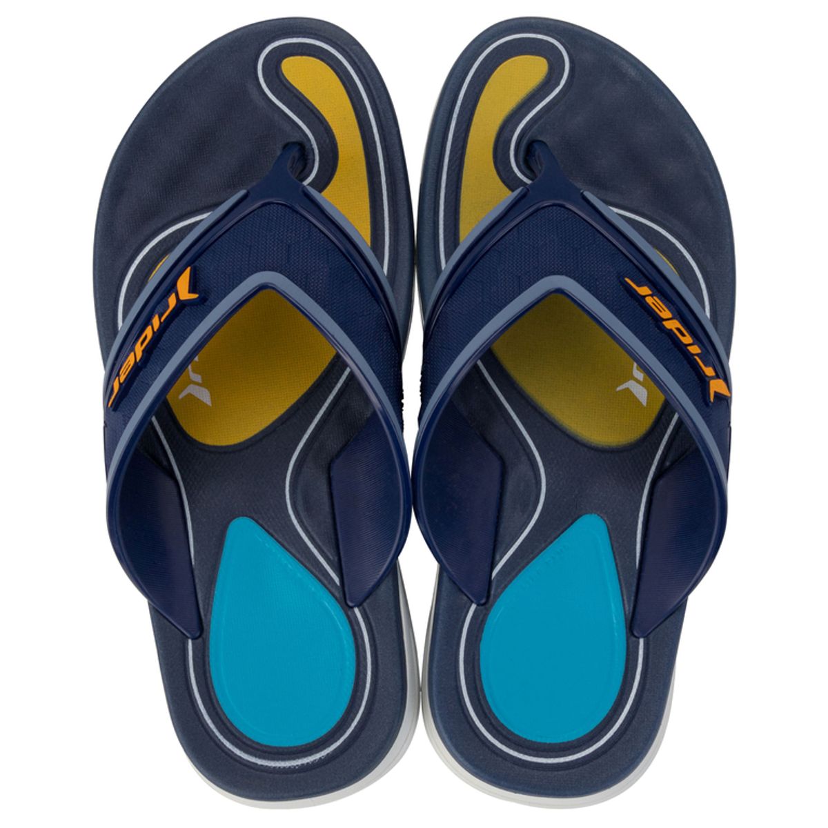 RIDER - Sandalia Infantil Blanco/Azul Line Plus Rider