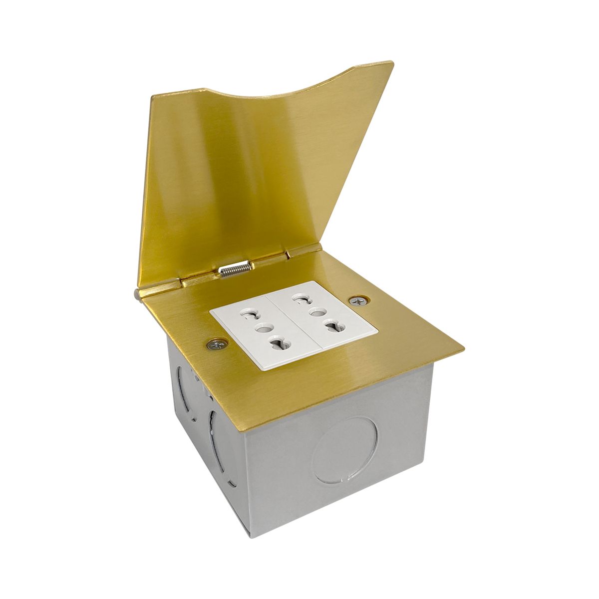 CROMPTON - Caja de Piso 2 Módulos  Bronce IP30