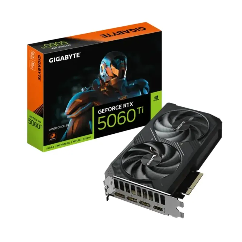 GIGABYTE - Tarjeta de Video Gigabyte RTX 5060 Ti WINDFORCE 8G GDDR7 PciE-5