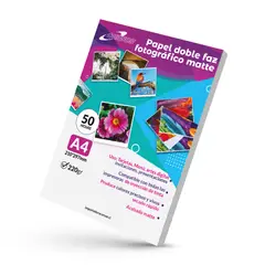 CURSOR - Papel Doble Faz Fotográfico Matte A4 220gr 50Hojas - Blanco