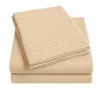 Juego de Sábana Beige 1800 hilos Ultra suave 1,5 plazas