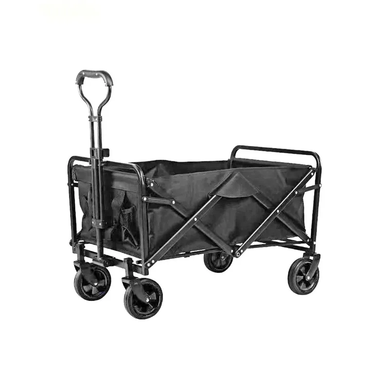 FOUR - Carrito Plegable de Camping Negro - Capacidad 80 Kg