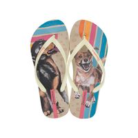 Sandalia Mujer Beige/Azul Love Pets 122
