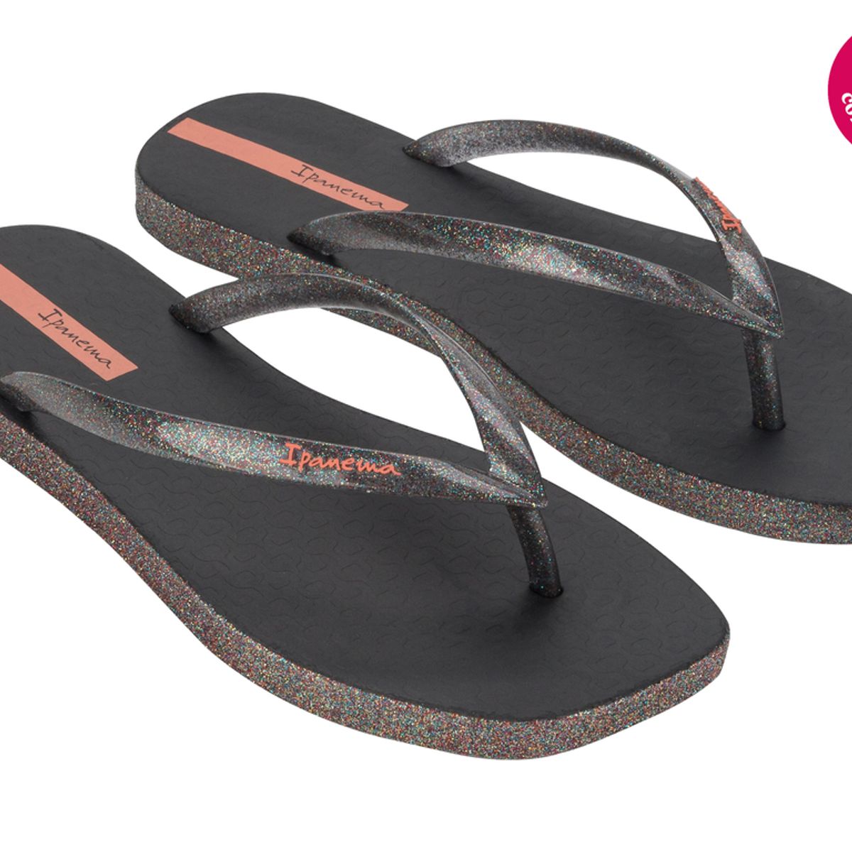 IPANEMA - Sandalia Mujer Negro/Glitter Edge Maxi Ipanema