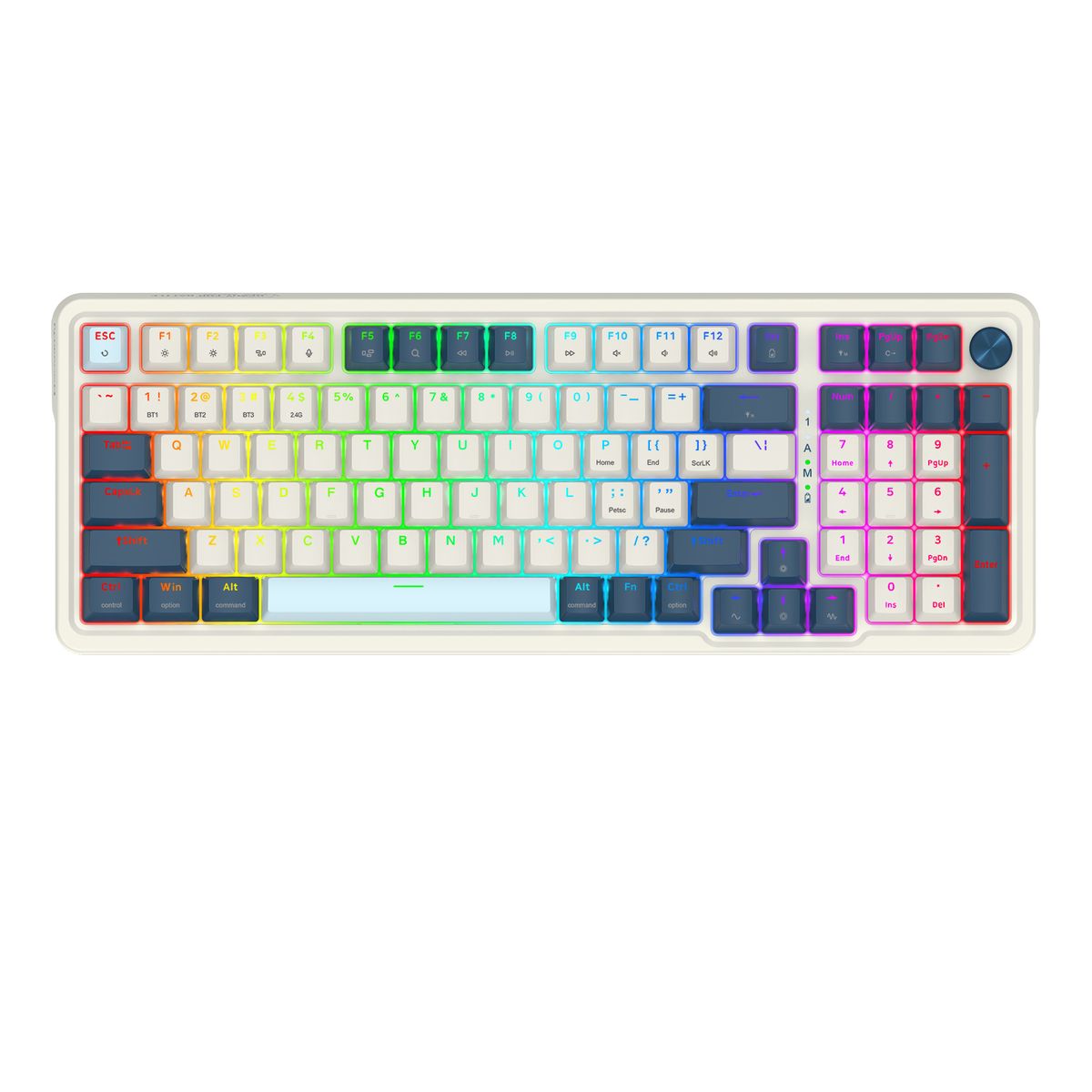 REDRAGON - Teclado Redragon Eisa PRO K686SP-RGB-PRO-SP Blanco y Azul