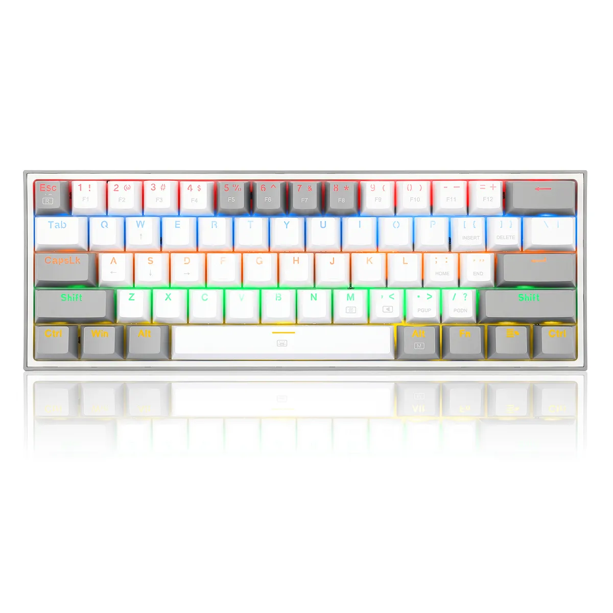 REDRAGON - Teclado Gamer Fizz RGB K617-RGB White/Grey